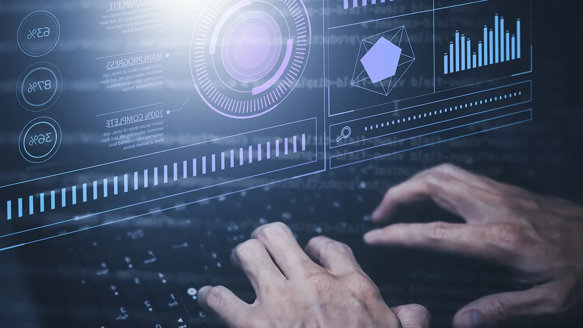 Pantalla con análisis de datos.