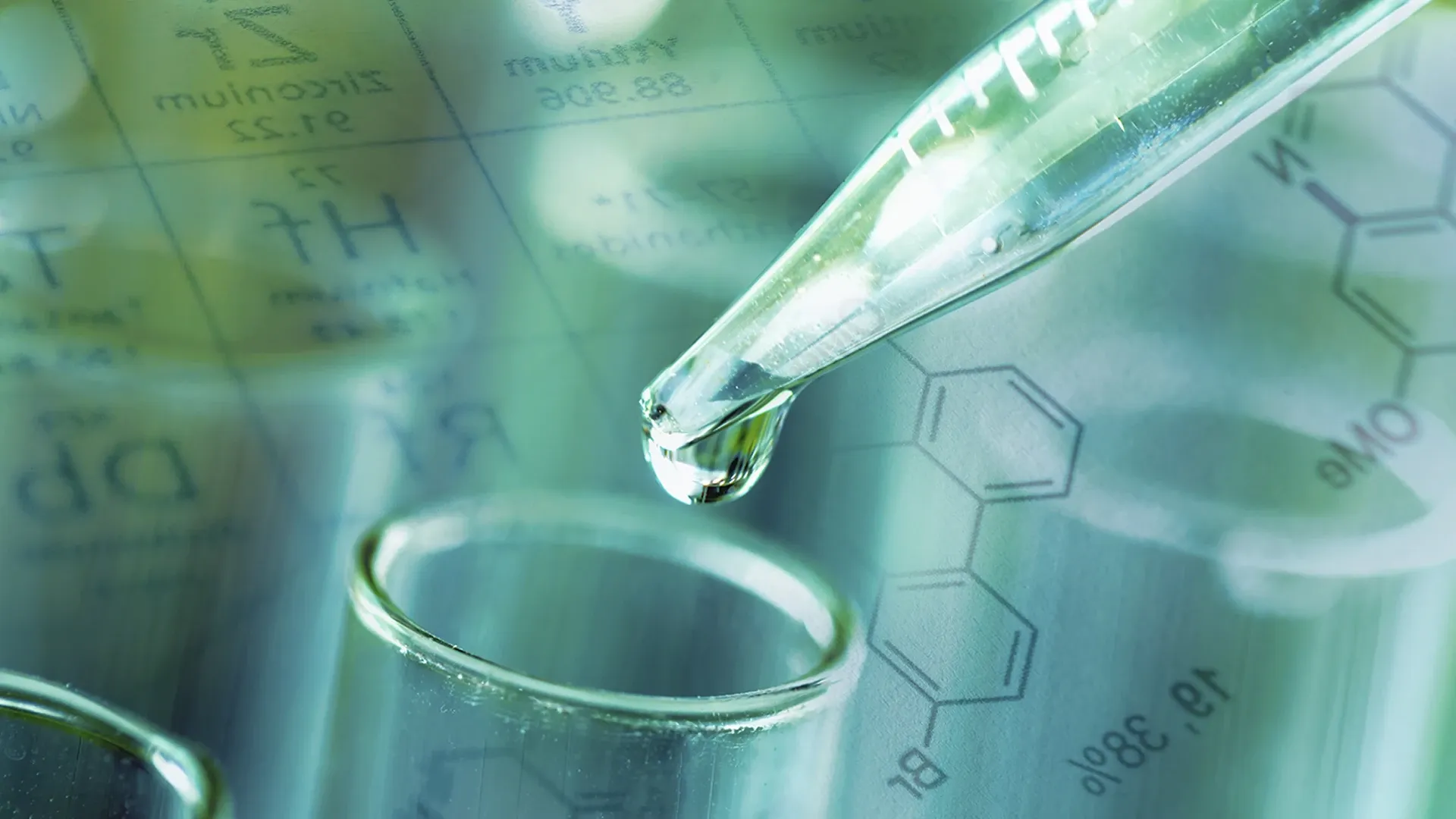  Detalle de equipo de laboratorio de química.